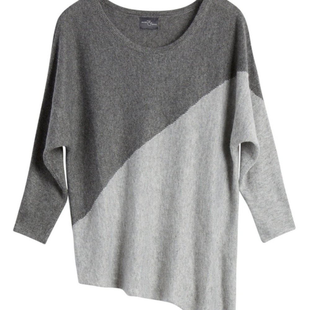 Market & Spruce Nina asymmetrical tunic sweater,